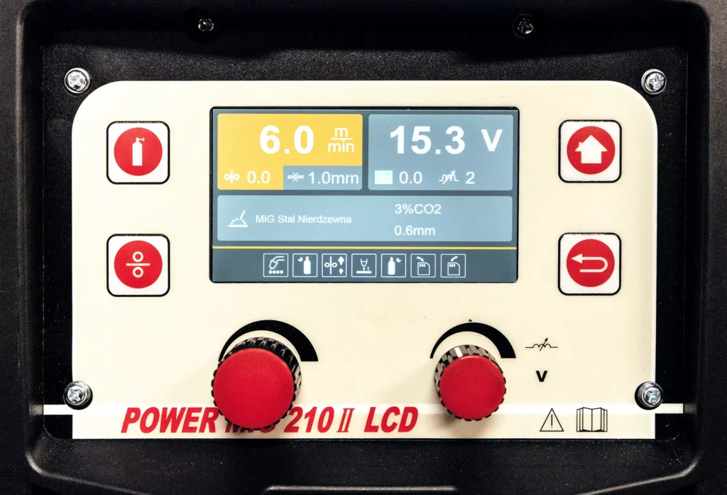 Weldman POWER MIG 210 LCD SYNERGY MIG/TIG/MMA 4×4